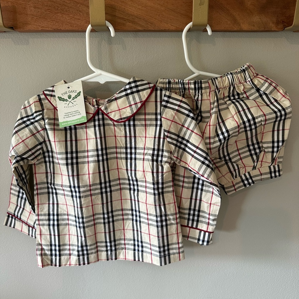 The Oaks plaid matching set